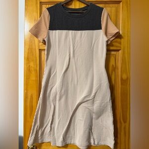 Elegant Black and Tan Women's Dress, size S